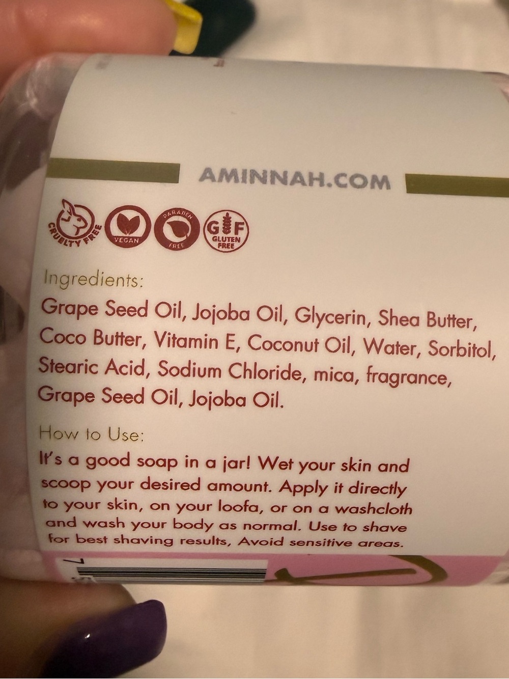 Aminnah “Rose” Whipped Foaming Soap. New - Picture 4 of 5